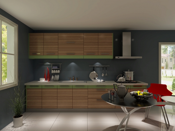 Simple Style Melamine Board Kitchen Cabinet