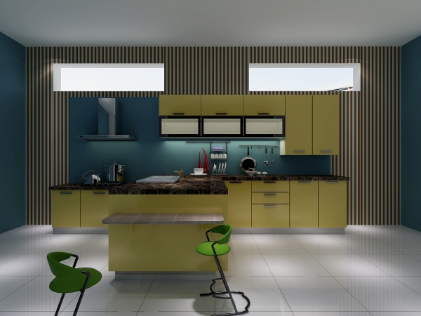 Modern Style Melamine Board Kitchen Cabinet